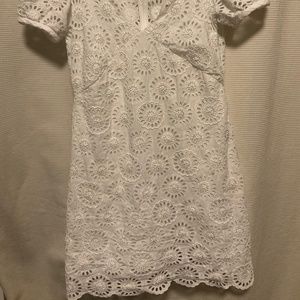 Michael Kors white embroidered eyelet dress